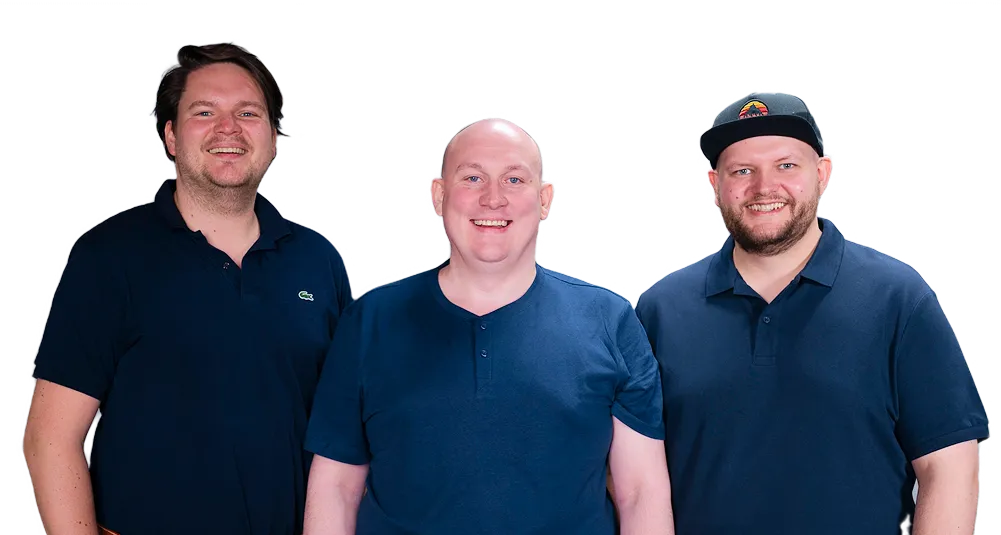 Gründer der Paper Pilots UG von links: Philipp von Hammerstein, Luca Hagel, und Jakob Sautner.